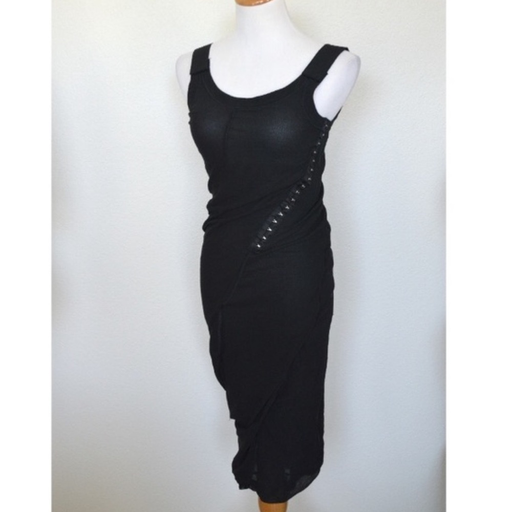 Dolce and Gabbana Vintage Gauze Ruched Midi Dress